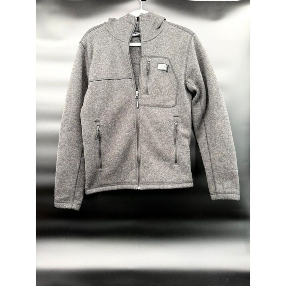 North Face Men’s Jacket Full Zip Size Small Fleece Charcoal